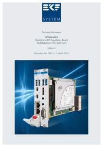 Technical Information SCS-TRUMPET Mezzanine I/O Expansion Board Multifunction CPU Side Card Edition 4