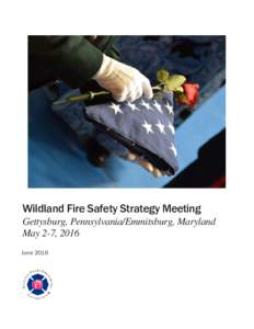 Wildland Fire Safety Strategy Meeting Gettysburg, Pennsylvania/Emmitsburg, Maryland May 2-7, 2016 June 2016  The National Fallen Firefighters Foundation | Forward