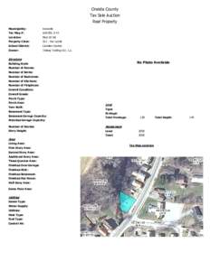 Oneida County Tax Sale Auction Real Property Municipality:  Annsville