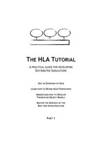 THE HLA TUTORIAL A PRACTICAL GUIDE FOR DEVELOPING DISTRIBUTED SIMULATIONS GET AN OVERVIEW OF HLA LEARN HOW TO DESIGN HLA FEDERATIONS