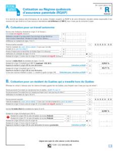 T P- 1 .D.R[removed]T Cotisation au Régime québécois d’assurance parentale (RQAP)