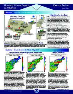 Eastern Region  Quarterly Climate Impacts and Outlook  June 2014