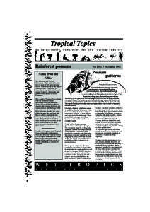 Tropical Topics An interpretive  newsletter