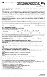 Goods and Services Tax/Harmonized Sales Tax
 (GST/HST) and Quebec Sales Tax (QST) Final Return for Selected Listed Financial Institutions