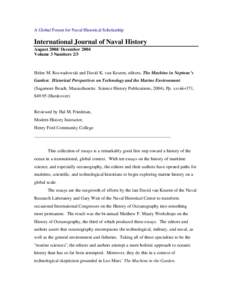 A Global Forum for Naval Historical Scholarship  International Journal of Naval History August[removed]December 2004 Volume 3 Numbers 2/3