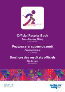 Official Results Book Cross-Country Skiing 8 to 23 February