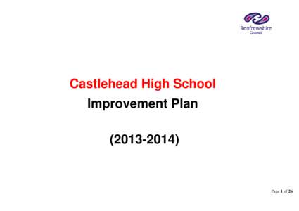 Castlehead High School Improvement PlanPage 1 of 26