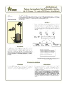 CNM-PNM-6, 7  Patrón Nacional de Flujo Volumétrico de Gas CENTRO NACIONAL DE METROLOGÍA  Unidad: