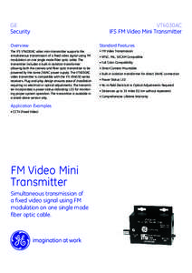 GE Security VT4030AC IFS FM Video Mini Transmitter