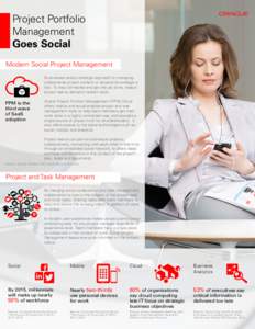 Project Portfolio Management Goes Social Modern Social Project Management Businesses need a strategic approach to managing collaborative project content or valuable knowledge is