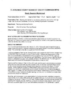 Planning Alternatives for low density residential areas in the Jennings Lodge, Oak Grove and Clackamas Planning Organization Boundaries