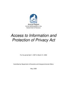 Law / Privacy / Public records / Internet privacy / Freedom of information in Canada / Ethics / Freedom of information legislation / Identity management