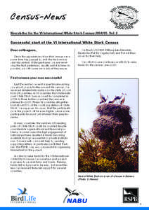 Census-News Newsletter for the VI International White Stork Census[removed]Vol. 2