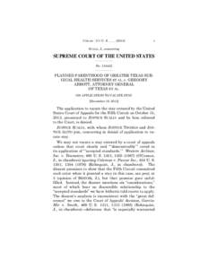 13A452 Planned Parenthood of Greater Tex. Surgical Health Services v. Abbott[removed])