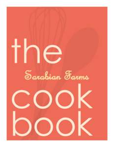 the cook book Sarabian Farms  Table of