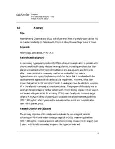 Zemplar P10-680 Study Results – Final PMOS-AUSTR[removed]