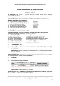 VIGÉSIMA SESIÓN ORDINARIA DE CONSEJO DE FACULTAD DEL 31 DE OCTUBRE DEVIGÉSIMA SESIÓN ORDINARIA DEL CONSEJO DE FACULTAD (SESIÓN 20-SODR. RONCEROS: Vamos a dar inicio a la Vigésima Sesión del Consejo d