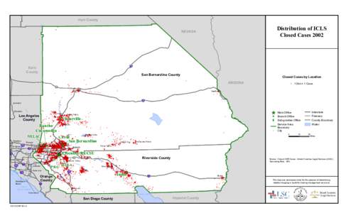 Inyo County  Distribution of ICLS Closed Cases 2002  !