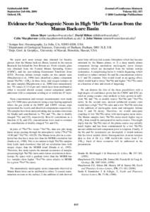 Goldschmidt 2000 September 3rd–8th, 2000 Oxford, UK. Journal of Conference Abstracts Volume 5(2), 917