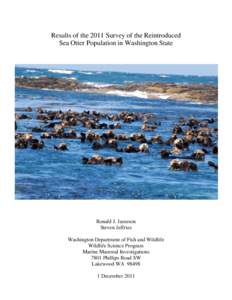 Results of the 2004 Survey of the Reintroduced Sea Otter Population in Washington State