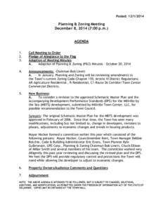 Posted: [removed]Planning & Zoning Meeting December 8, [removed]:00 p.m.) AGENDA 1.