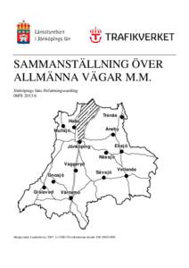 SAMMANSTÄLLNING ÖVER ALLMÄNNA VÄGAR M.M. Jönköpings läns författningssamling