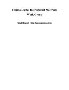 Florida Digital Instructional Materials Work Group, Final Report