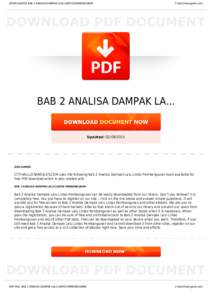 BOOKS ABOUT BAB 2 ANALISA DAMPAK LALU LINTAS PEMBANGUNAN  Cityhalllosangeles.com BAB 2 ANALISA DAMPAK LA...