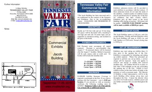 Further Information:  Tennessee Valley Fair Commercial Space Information