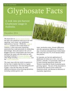 Ask An Aussie Farmer  Fact Sheet Glyphosate Facts Glyphosate App