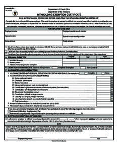 Form 499 R-4.1  Government of Puerto Rico Department of the Treasury  Rev. Aug 9 11