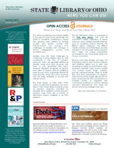 Academia / Open access journal / Ohio Web Library / OhioLINK / Open access / Library / Project MUSE / University Libraries at Bowling Green State University / Academic journal / Academic publishing / Ohio / Publishing
