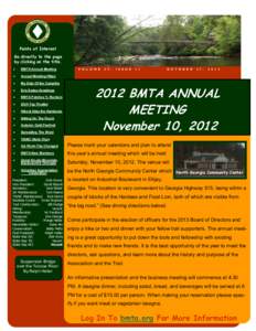 Points of Interest Go directly to the page by clicking on the title.   BMTA Annual Meeting