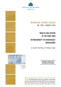 Wealth and income in the euro area: Heterogeneity in households’ behaviours?