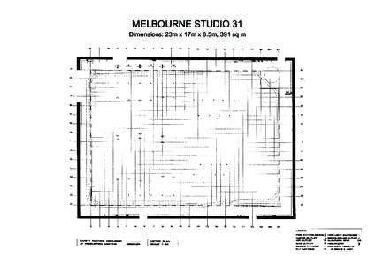 MELBOURNE STUDIO 31 Dimensions: 23m x 17m x 8.5m, 391 sq m 