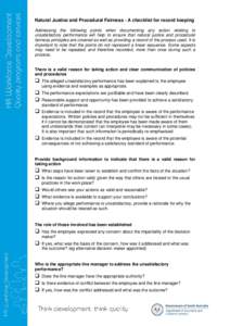 Microsoft Word - Natural Justice & Procedural Fairness - checklist.doc