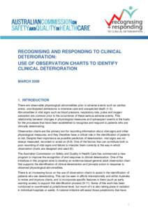 Microsoft Word - Using observation charts to identify clinical deterioration background paper for website 10 Jun 2009.DOC