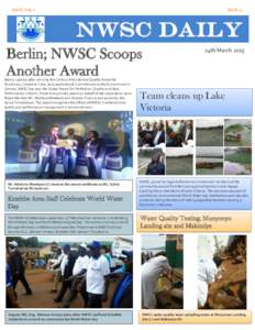 NWSC DAILY  ISSUE 15 Berlin; NWSC Scoops Another Award