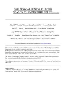 2008 Bay Area El Toro Season Championship Series