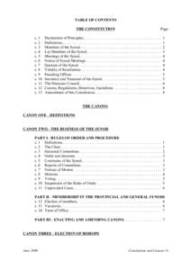 TABLE OF CONTENTS THE CONSTITUTION s. 1 s. 2 s. 3 s. 4