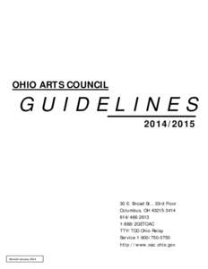 OHIO ARTS COUNCIL  GUIDELINES[removed]E. Broad St., 33rd Floor