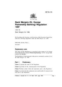 1997 No 120  New South Wales Bank Mergers (St. George Partnership Banking) Regulation