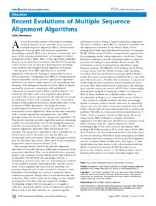 Computational science / Multiple sequence alignment / Sequence alignment / T-Coffee / ProbCons / MUSCLE / BLAST / Homology modeling / Substitution matrix / Computational phylogenetics / Bioinformatics / Science