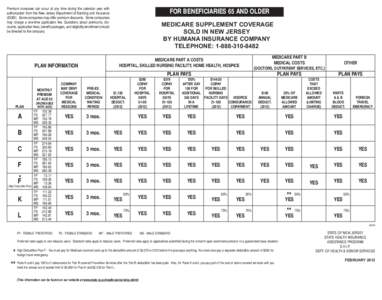 Premium increases can occur at any time during the calendar year with authorization from the New Jersey Department of Banking and Insurance (DOBI). Some companies may offer premium discounts. Some companies may charge a 