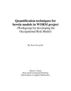 Quantification techniques for bowtie models in WORM project (Workgroup for developing the Occupational Risk Model)  by Beata Kaczałko