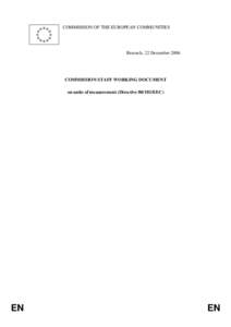 Commission services working document