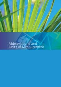 Abbreviations and Units of Measurement Abbreviations and acronyms  Abbreviations and Units of Measurement