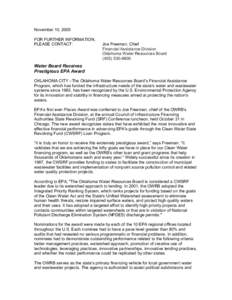 Water law in the United States / Clean Water State Revolving Fund / United States / Oklahoma Water Resources Board / State Revolving Fund / Humanities / Environment of Brazil / California State Water Resources Control Board / Water supply and sanitation in the United States / Federal assistance in the United States / Clean Water Act