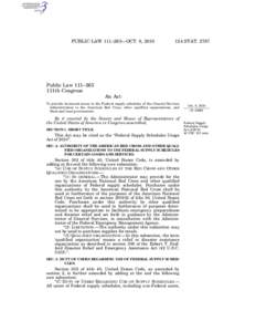 PUBLIC LAW 111–263—OCT. 8, [removed]STAT[removed]Public Law 111–263 111th Congress