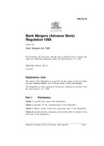 1998 No 92  New South Wales Bank Mergers (Advance Bank) Regulation 1998